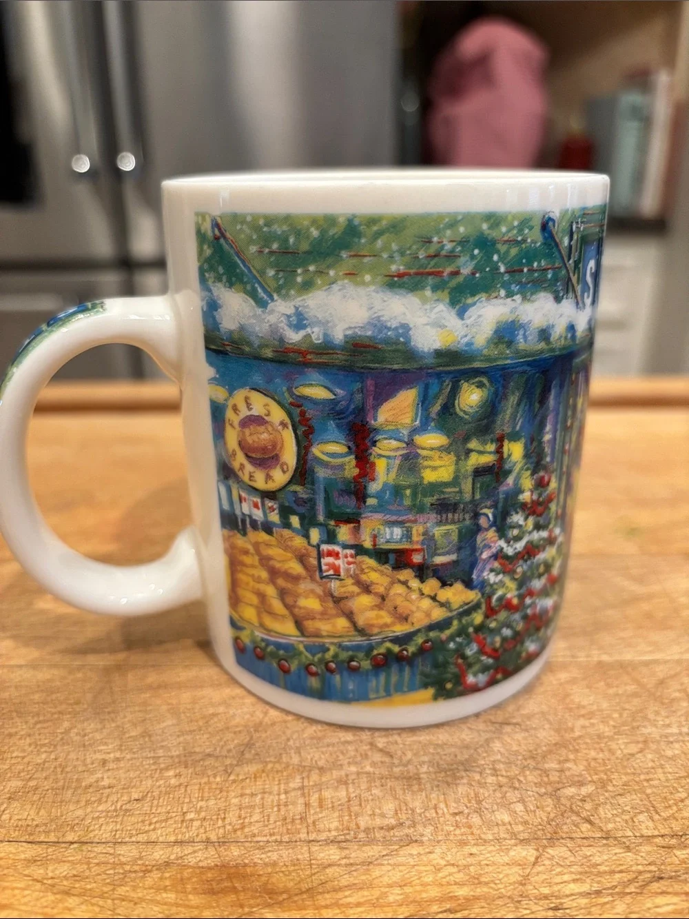 Starbucks Christmas Mug at Pikes Place Farmers Market in Seattle - 14 oz